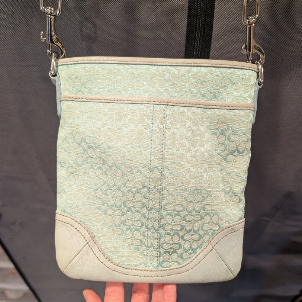 Coach, Mini Signature C Monogram Crossbody Baby Blue 2007 Y2K - Picture 3 of 12